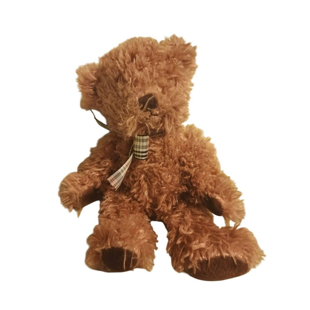 Russ Berrie BERESFORD Plush Shaggy Brown Plush Bear‎